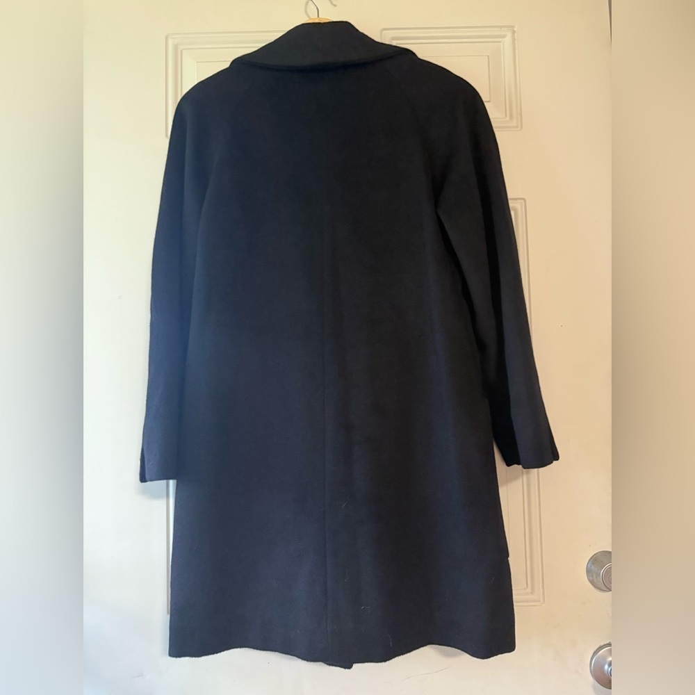 VTG Lorovi Woman’s Black Classic 80s Retro Look Wool Coat Jacket USA Made - Picture 3 of 9